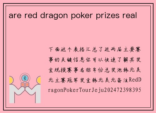 are red dragon poker prizes real